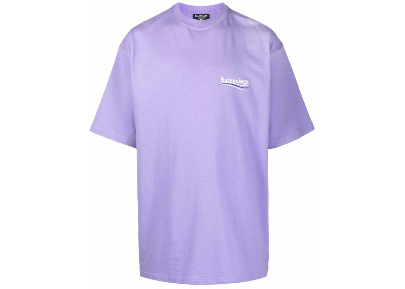 Balenciaga Political Campaign Oversized Logo-Print T-shirt Purple - vue secondaire A