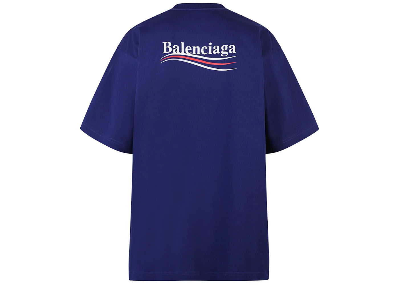 Balenciaga Political Campaign Oversized T-Shirt Dark Blue/Multi - vue secondaire B
