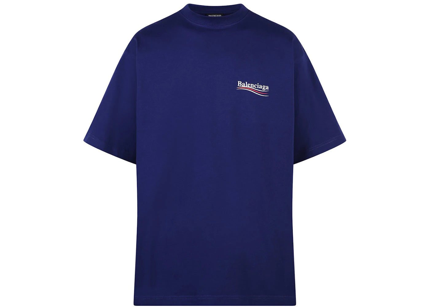 Balenciaga Political Campaign Oversized T-Shirt Dark Blue/Multi - vue secondaire A