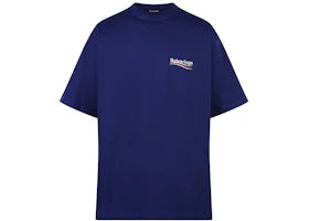 Balenciaga Political Campaign Oversized T-Shirt Dark Blue/Multi