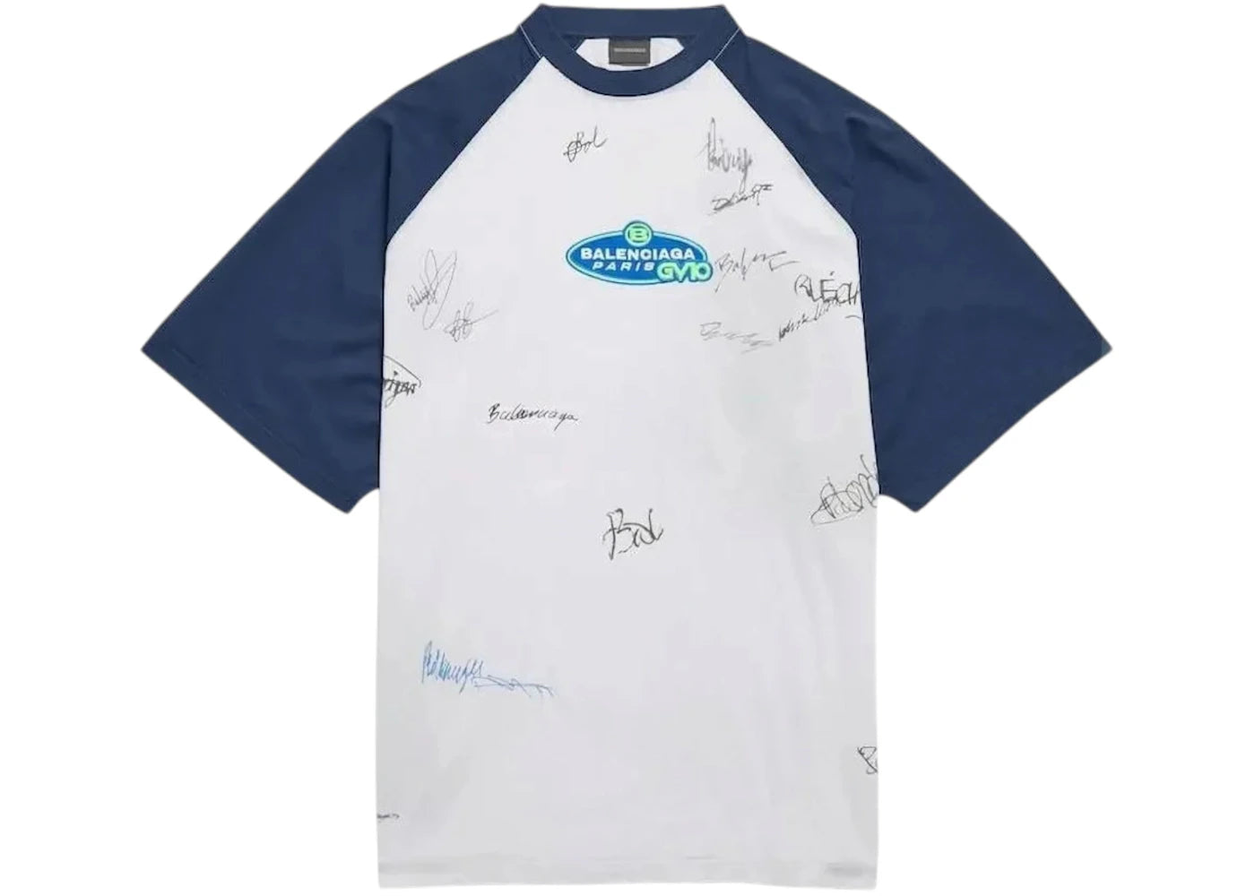 Balenciaga Raglan Oversized T-shirt Dirty White - vue secondaire A
