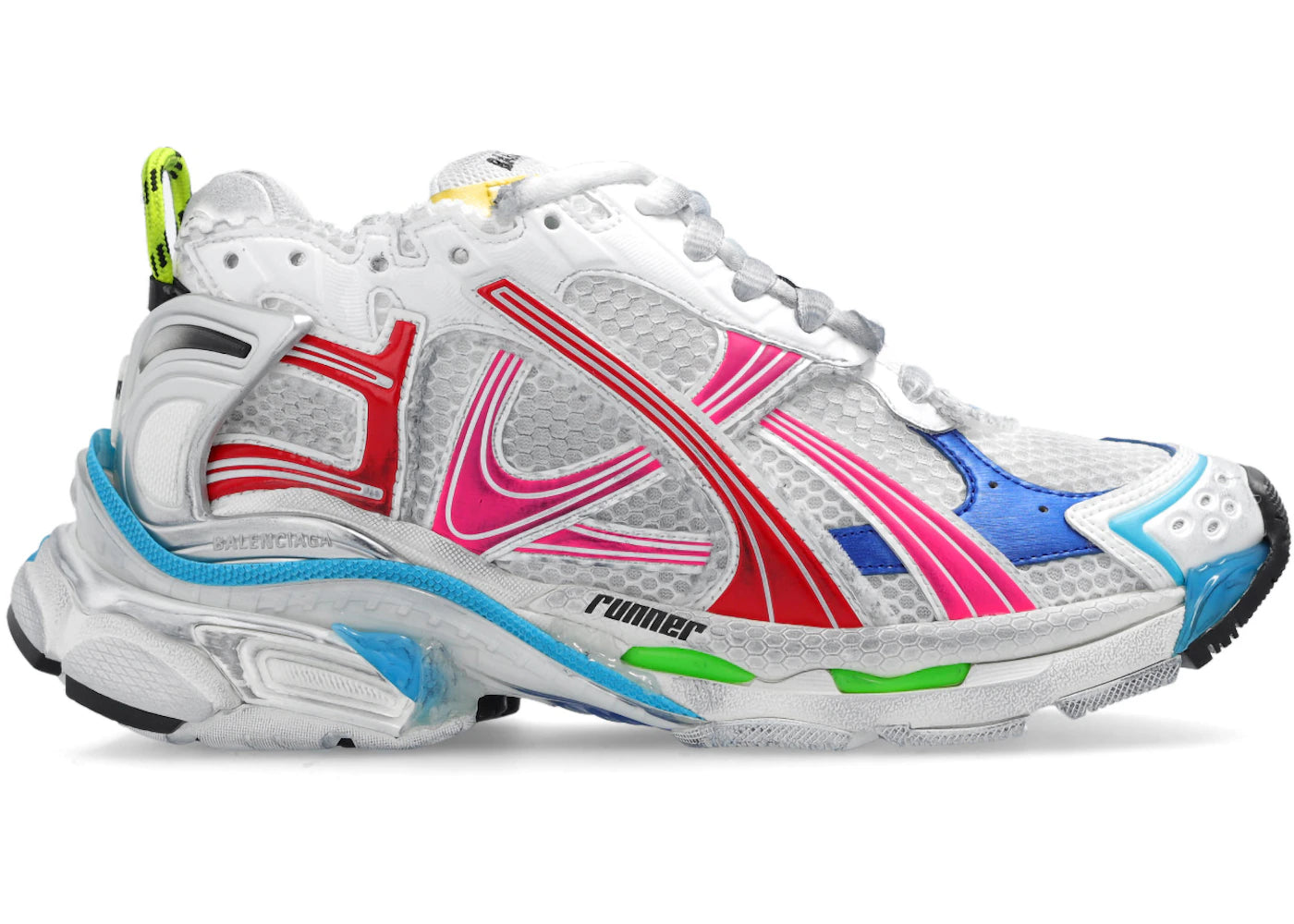 Balenciaga Runner Worn-Out White Multi-Color (Women's) - vue 360