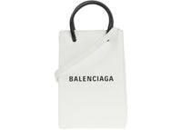 Balenciaga Shopping Phone Holder Bag White