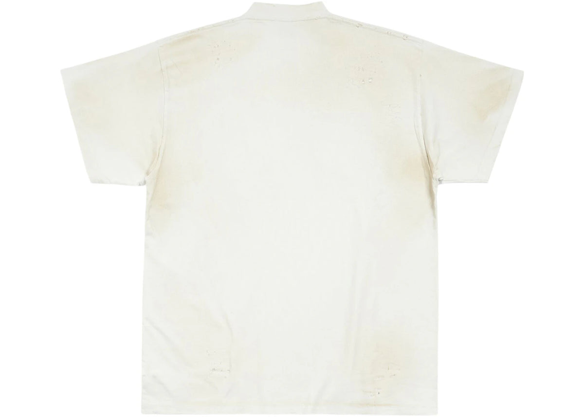 Balenciaga Skater Oversized T-shirt White - vue secondaire B