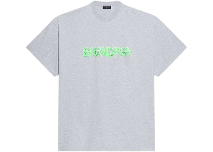 Balenciaga Slime Oversized T-shirt Gray/Green - apparel view 2