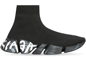 Balenciaga Speed 2.0 Black Graffiti - vue 360
