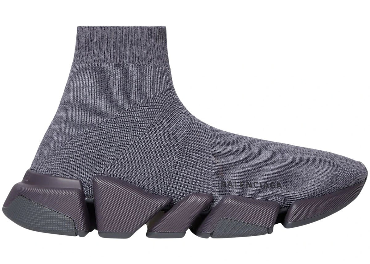 Balenciaga Speed 2.0 Dark Grey Recycled Knit - vue secondaire A