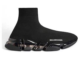 Balenciaga Speed 2.0 Full Clear Sole Recycled Black (Women's) - vue 360