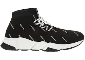 Balenciaga Speed Lace Up All Over Print Black