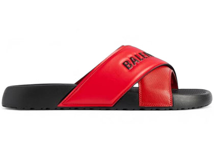 Balenciaga Sporty Pool Slide Sandal Black Red - authentic Balenciaga sneakers