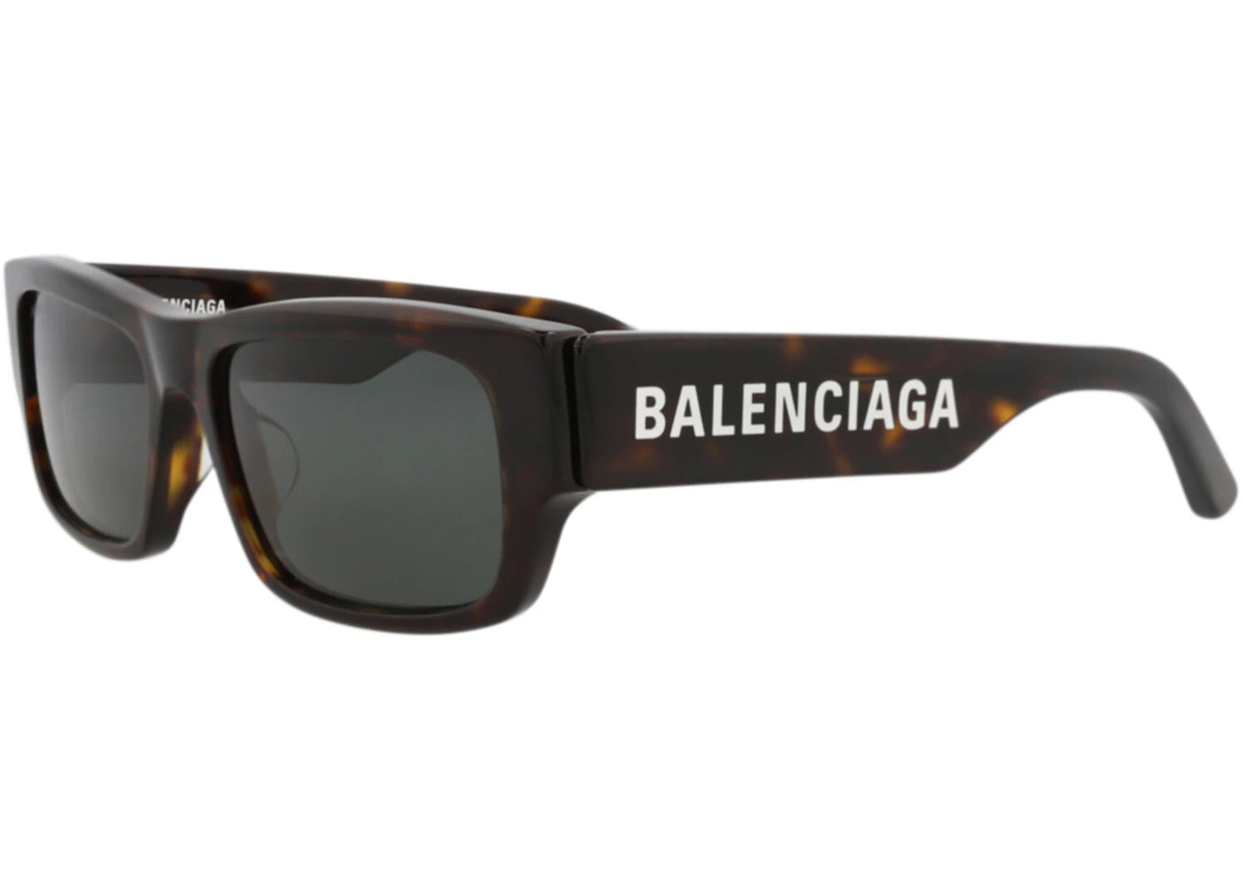 Balenciaga Square-Frame Recycled Acetate Sunglasses Havana/Havana/Green (BB0261SA-30013975-002) - vue secondaire A