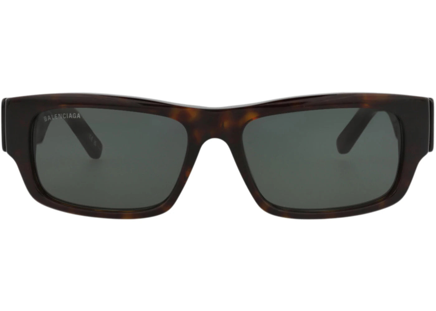 Balenciaga Square-Frame Recycled Acetate Sunglasses Havana/Havana/Green (BB0261SA-30013975-002) - vue 360