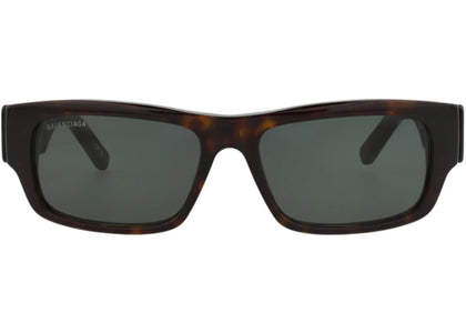 Balenciaga Square-Frame Recycled Acetate Sunglasses Havana/Havana/Green (BB0261SA-30013975-002) - authentic Balenciaga pro...
