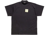 Balenciaga Sticky Note T-Shirt Oversized In Faded Black