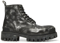 Balenciaga Strike Ankle Boots Black Leather