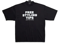 Balenciaga Styling Hotline Large Fit T-shirt Black Faded