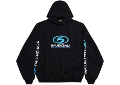 Balenciaga Surfer Logo Hoodie Black - apparel view 2