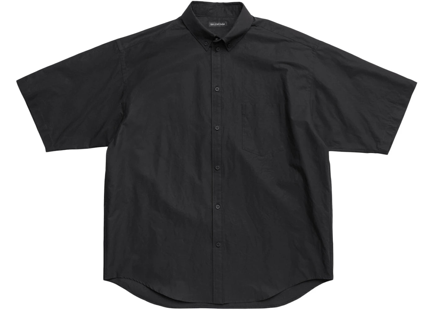 Balenciaga Tape Type Short Sleeve Shirt Black White - vue secondaire B