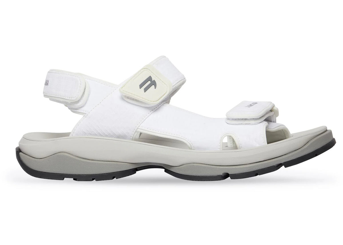 Balenciaga Tourist Sandal White Grey - vue secondaire A