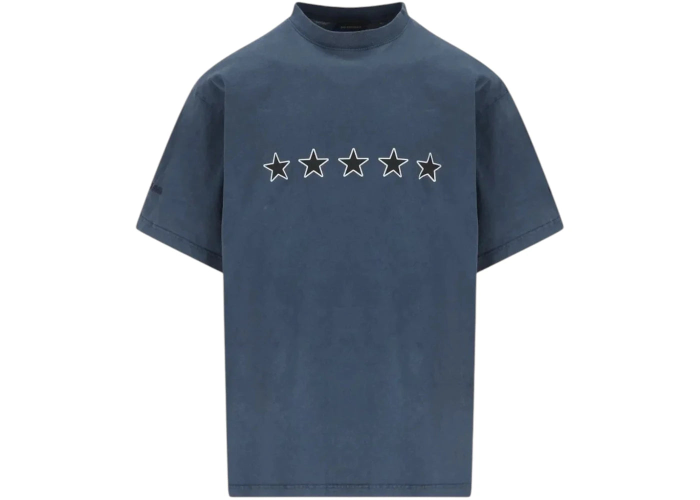Balenciaga Twisted Crewneck T-shirt Washed Navy - vue secondaire A