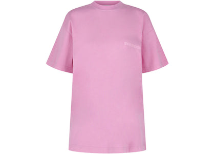 Balenciaga Upside Down Embroidered Logo T-shirt Pink - apparel view 2