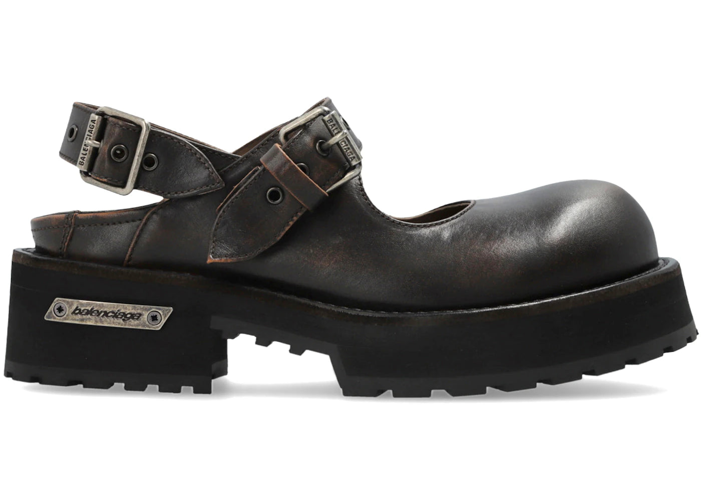 Balenciaga Venom Mary Jane Platform Brown/Silver Women's - vue secondaire A