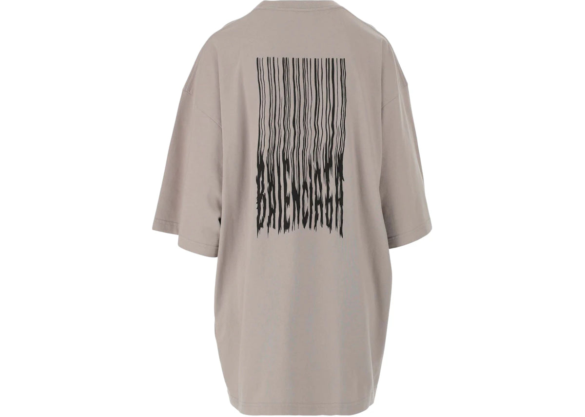 Balenciaga Wide Fit Barcode T-Shirt Grey - vue secondaire B