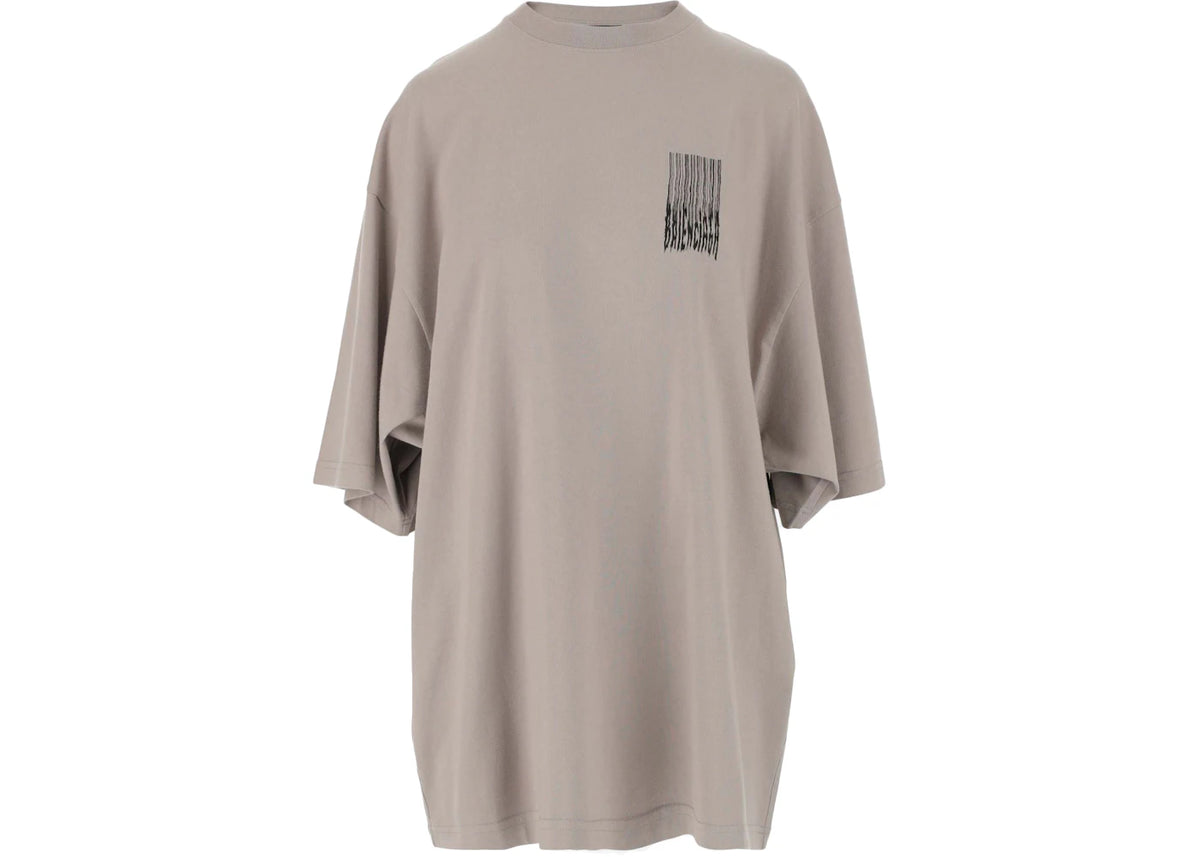 Balenciaga Wide Fit Barcode T-Shirt Grey - vue secondaire A