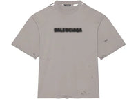 Balenciaga Wide Fit Blurry T-Shirt Grey Black