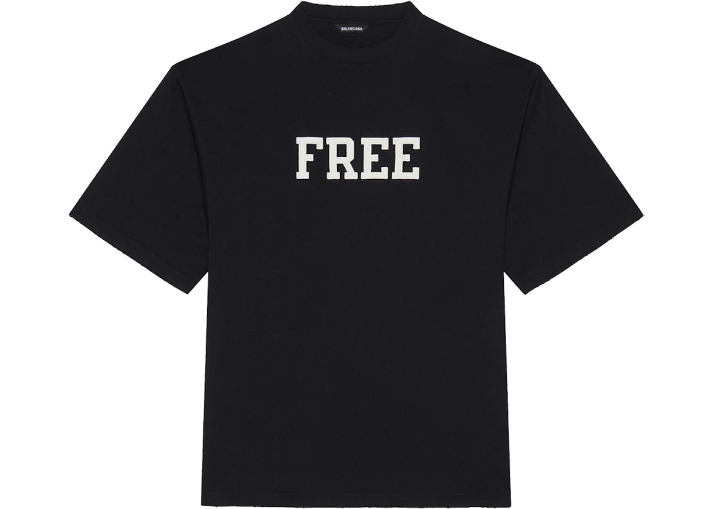 Balenciaga Wide Fit Free T-Shirt Black - vue secondaire A