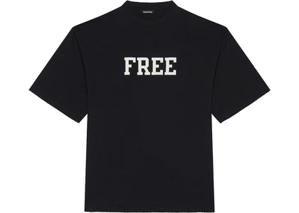 Balenciaga Wide Fit Free T-Shirt Black - apparel view 2