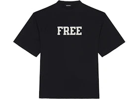 Balenciaga Wide Fit Free T-Shirt Black - vue 360