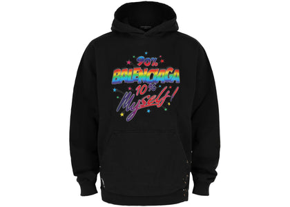 Balenciaga Wide Fit Hoodie Washed Black - apparel view 2