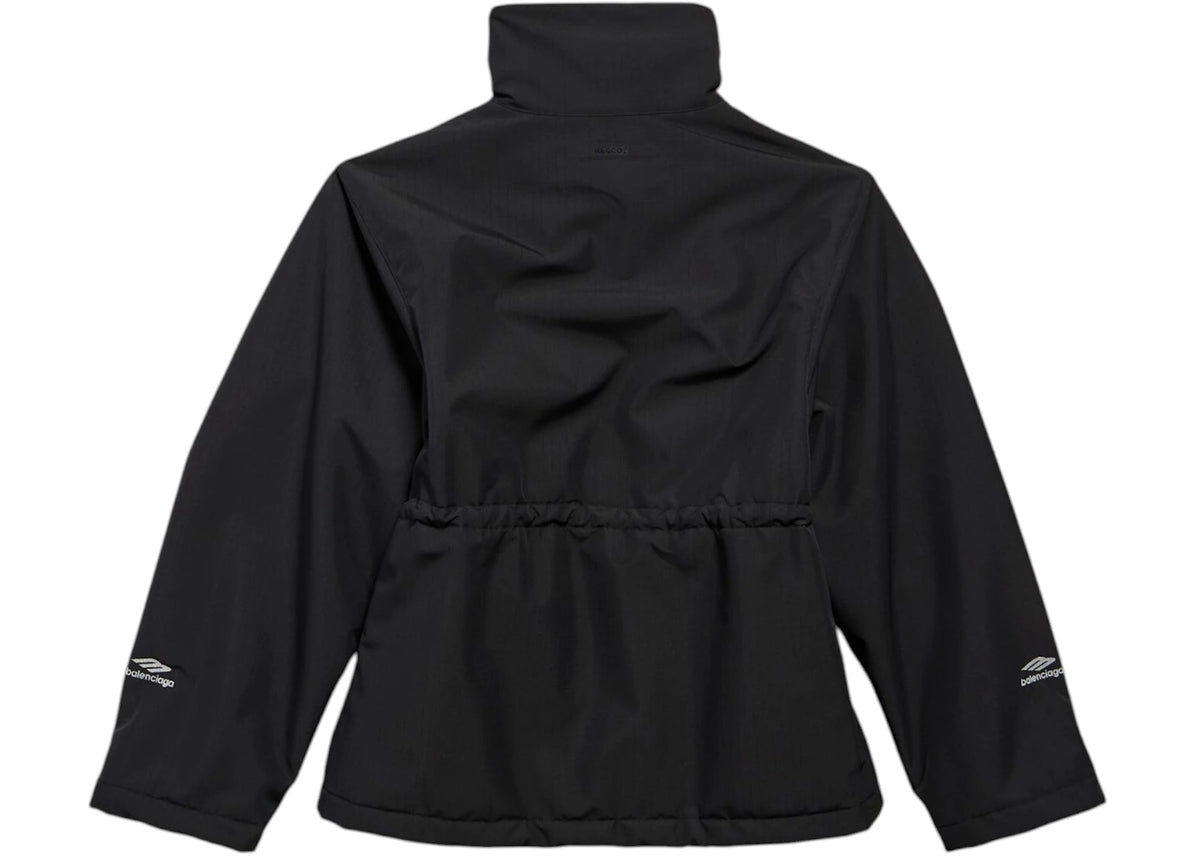 Balenciaga Women's 3B Sports Icon Ski High Collar Parka Black - vue secondaire B