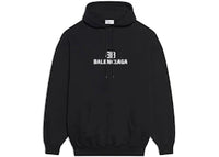 Balenciaga Womens BB Pixel Medium Fit Hoodie Black