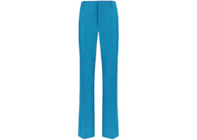 Balenciaga Women's High-Waist Tailored Flared Pants Blue