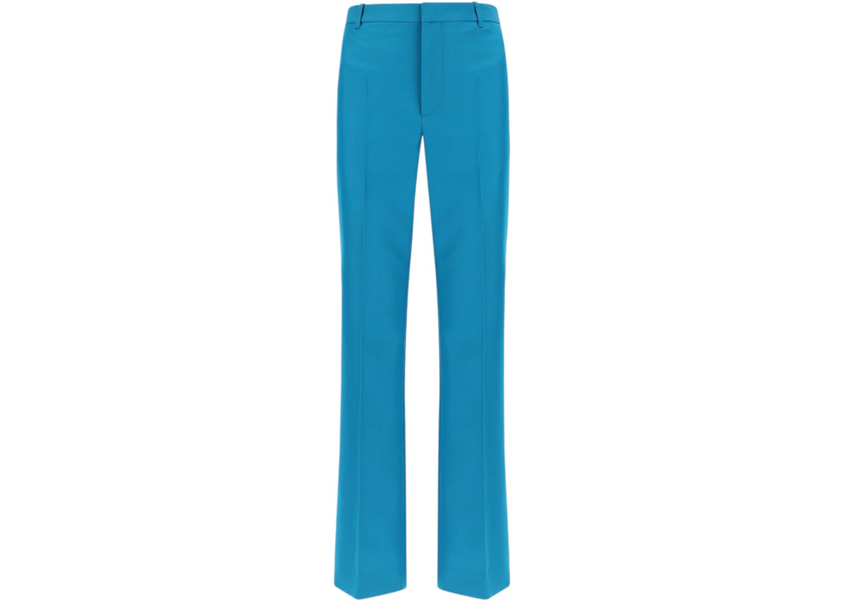 Balenciaga Women's High-Waist Tailored Flared Pants Blue - vue 360