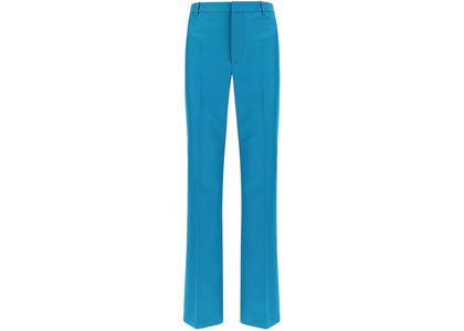 Balenciaga Women's High-Waist Tailored Flared Pants Blue - apparel view 2