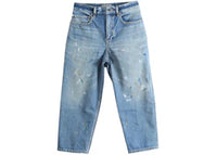 Balenciaga Women's Jackie Capri Pant Stained Blue