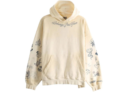 Balenciaga Women's Large Fit Hoodie Sweatshirt Ivory - apparel view 2