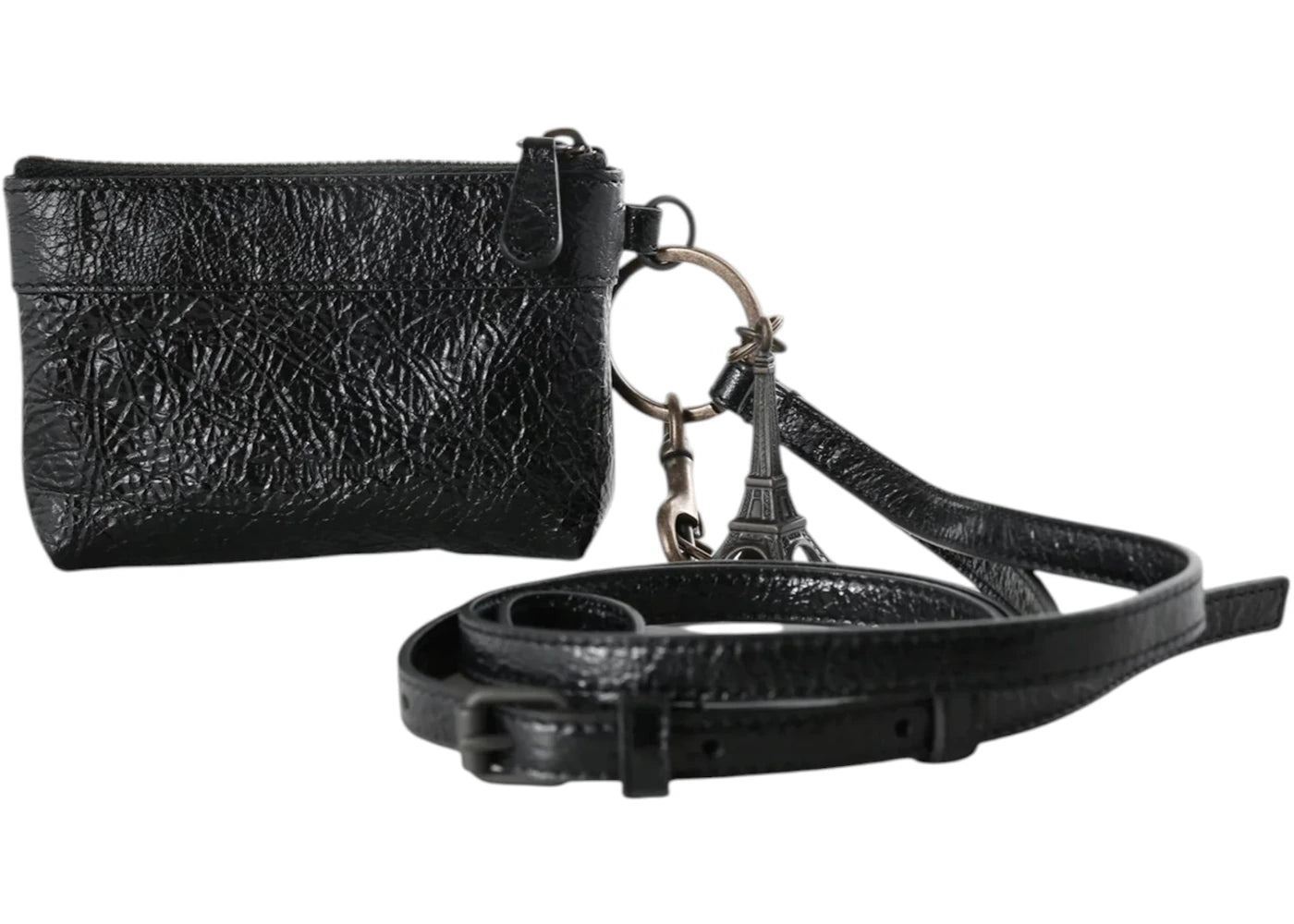 Balenciaga Women's Le City Phone Strap Pouch Black - vue secondaire A