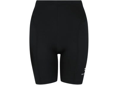 Balenciaga Women's Logo Print Athletic Cycling Shorts Black/White
