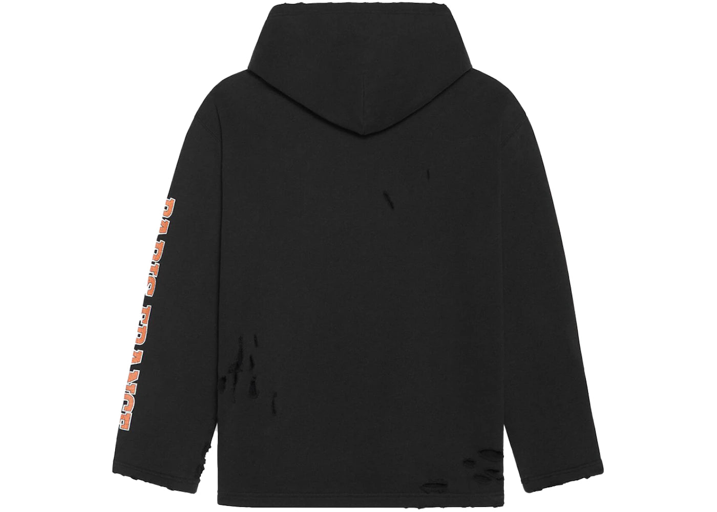 Balenciaga Womens Maison Balenciaga Cropped Hoodie Black/Orange/White - vue secondaire B