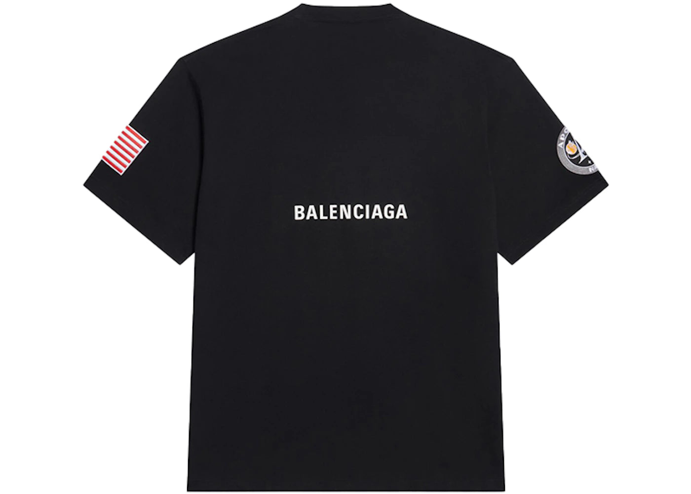 Balenciaga Womens NASA Space Multi-Patch T-Shirt Black - vue secondaire B