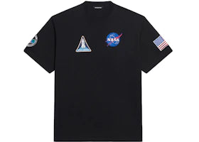Balenciaga Womens NASA Space Multi-Patch T-Shirt Black