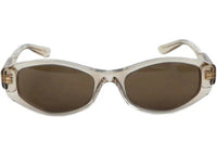Balenciaga Women's Nova Oval BB0509S Sunglasses Transparent Beige