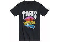 Balenciaga Women's Paris Tropical T-shirt Fitted Black/White