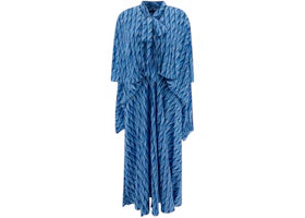 Balenciaga Women's Printed Dress Blue