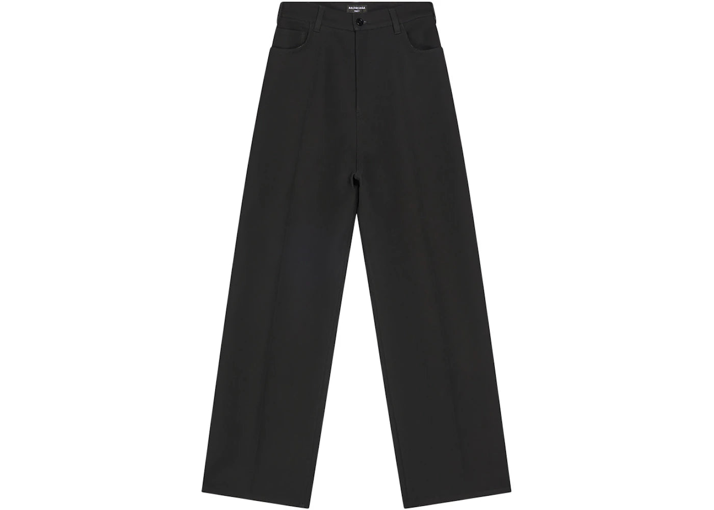 Balenciaga Wool Gabardine Baggy Tailored Pants Black - vue secondaire A