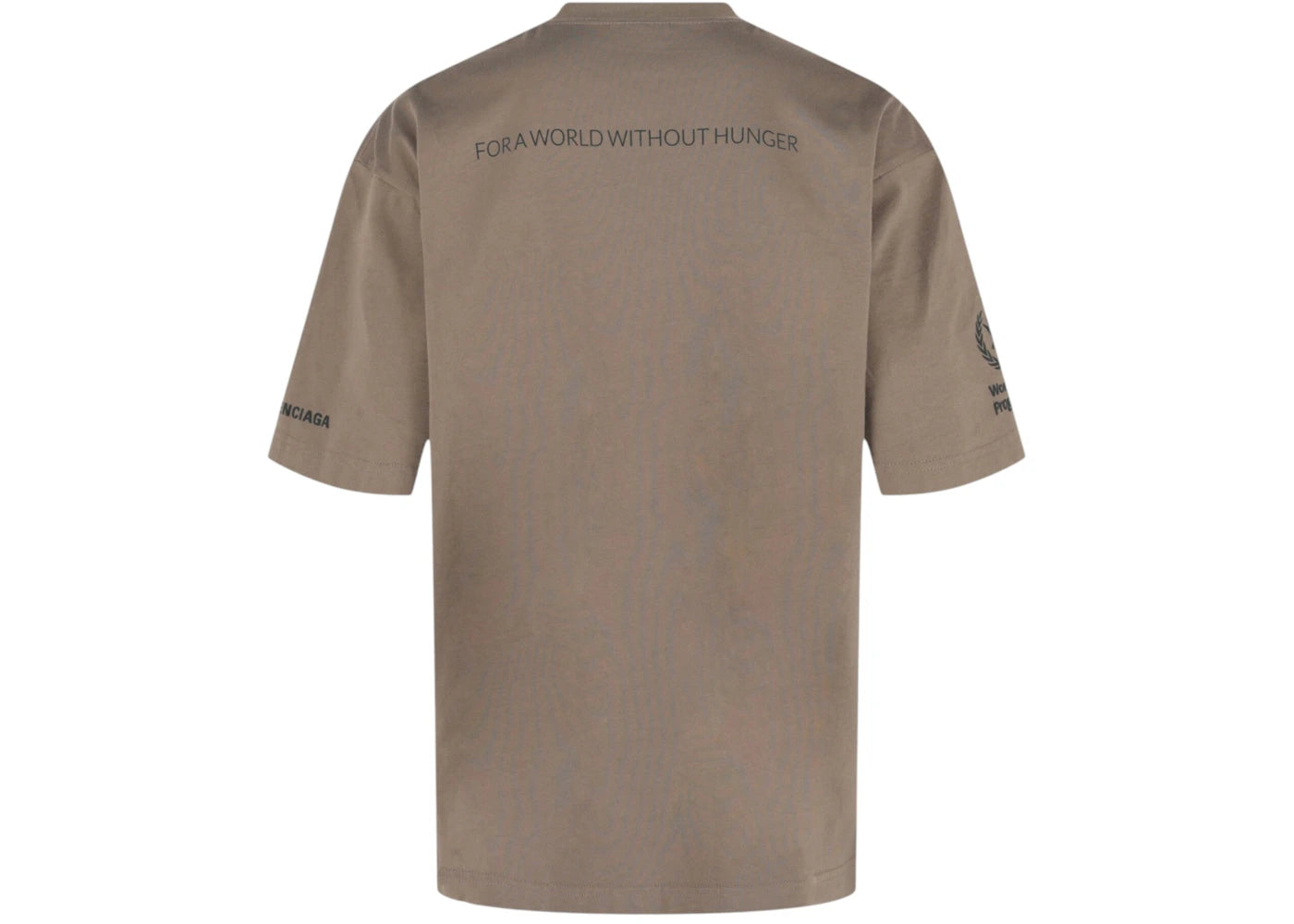 Balenciaga World Food Programme Crewneck T-Shirt Taupe/Black - vue secondaire A